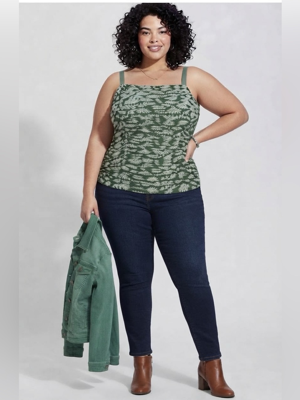 Torrid Stretch Mesh Cropped Shirred Cami Top